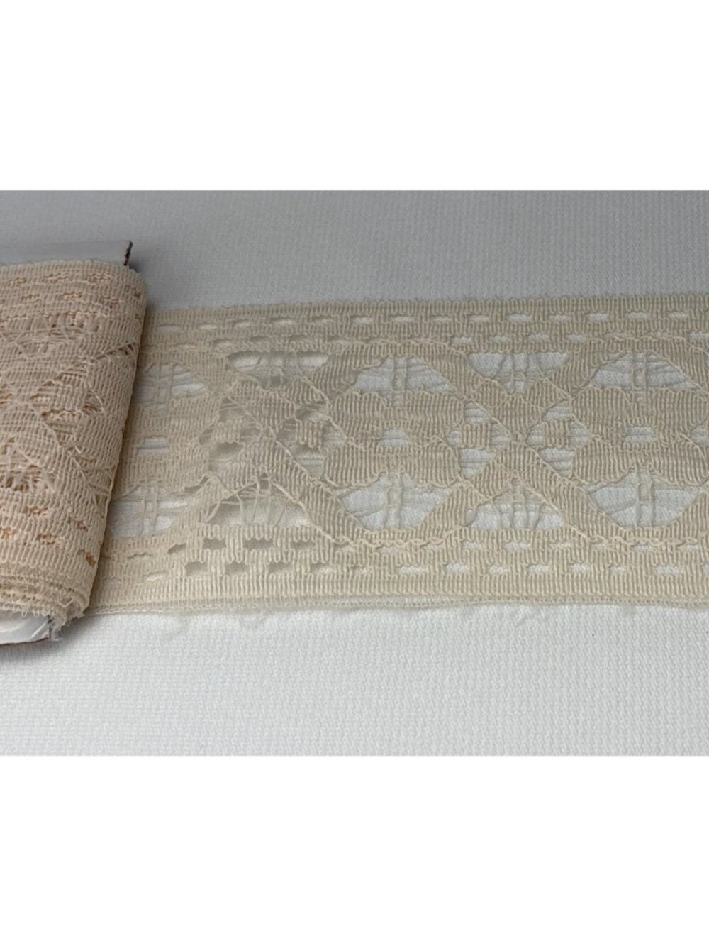 Cream Lace Trim 2.25" x 5 yards Delicate Design Craft Supply Vintage